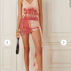 JEAN PAUL GAULTIER
Draped printed stretch-mesh halterneck mini dress